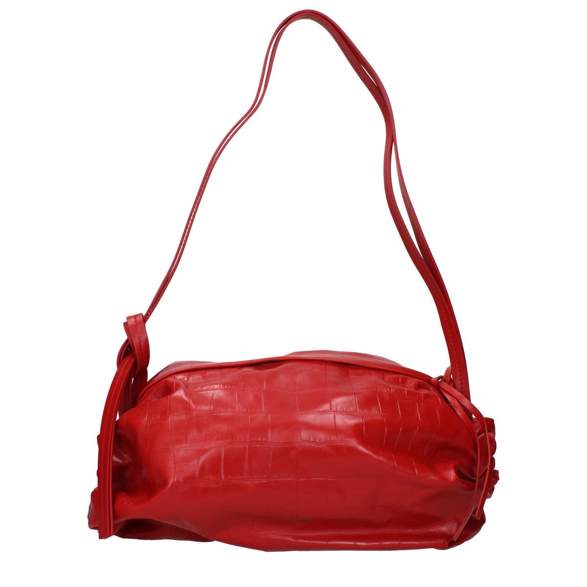 Jil Sander Red Leather Shoulder Bags