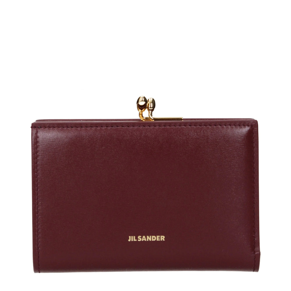Jil Sander Red Leather Wallet