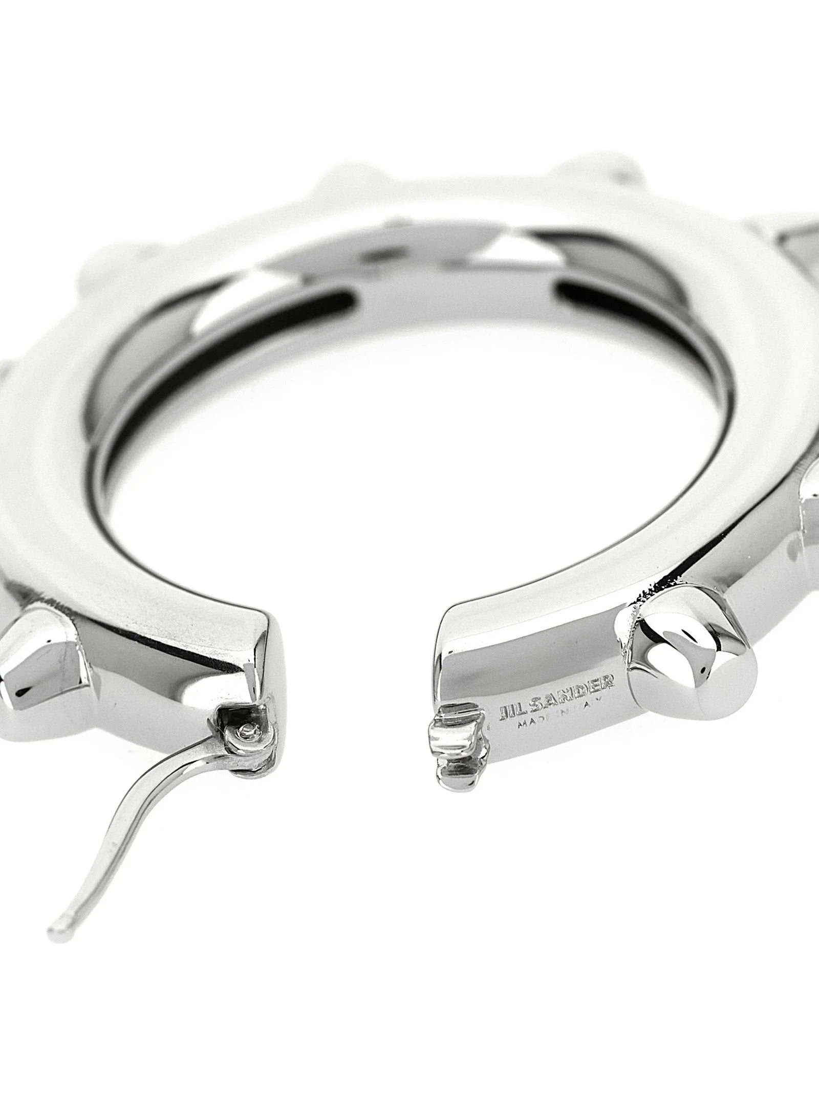 Jil Sander Silver Brass Earrings - One Size