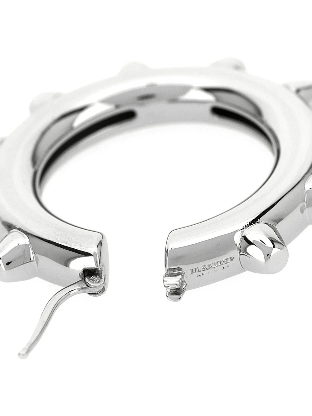 Jil Sander Silver Brass Earrings - One Size