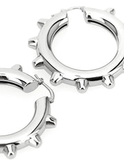 Jil Sander Silver Brass Earrings - One Size