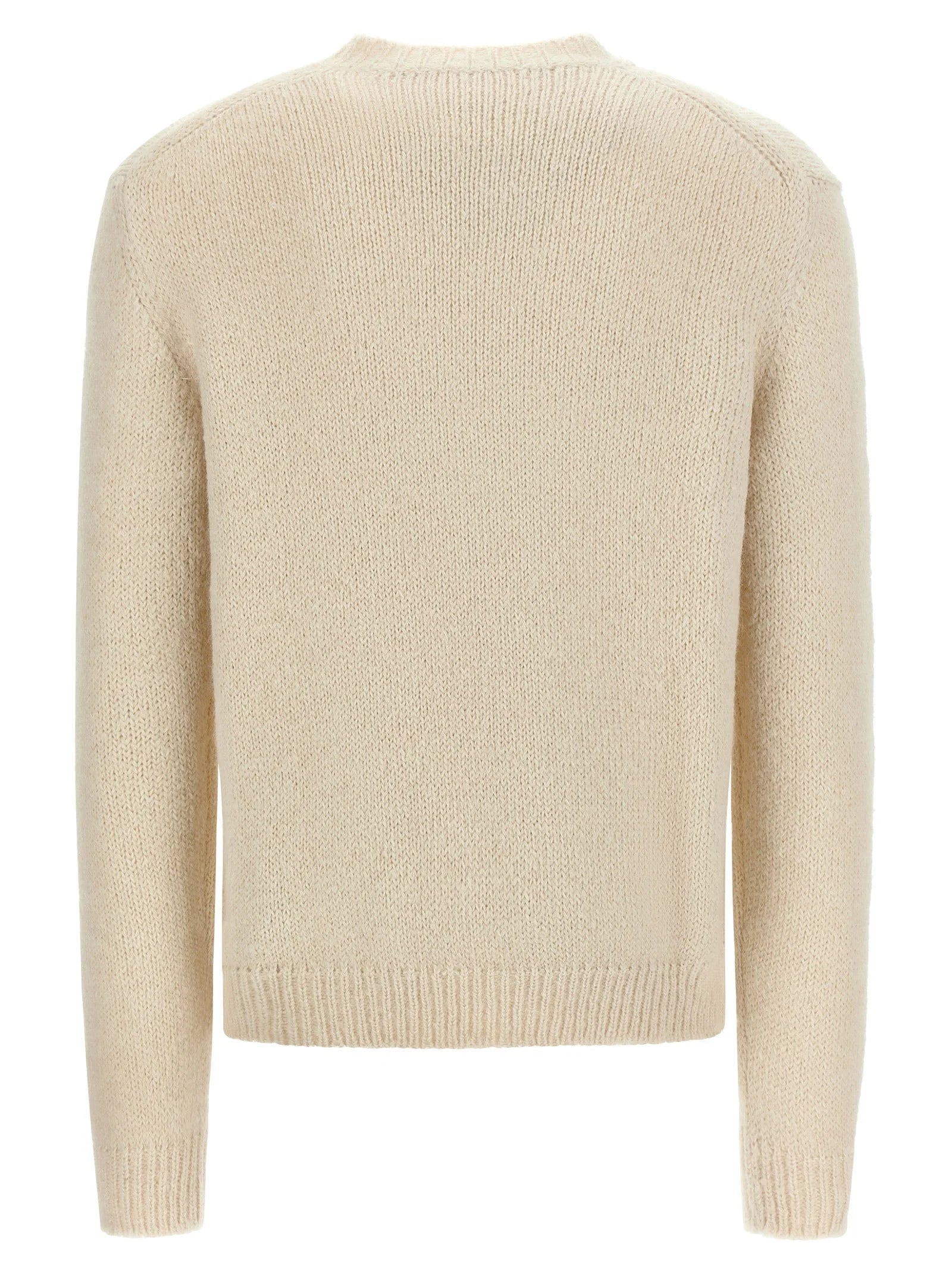 Jil Sander White Alpaca Leather Cardigan - IT52 | XL
