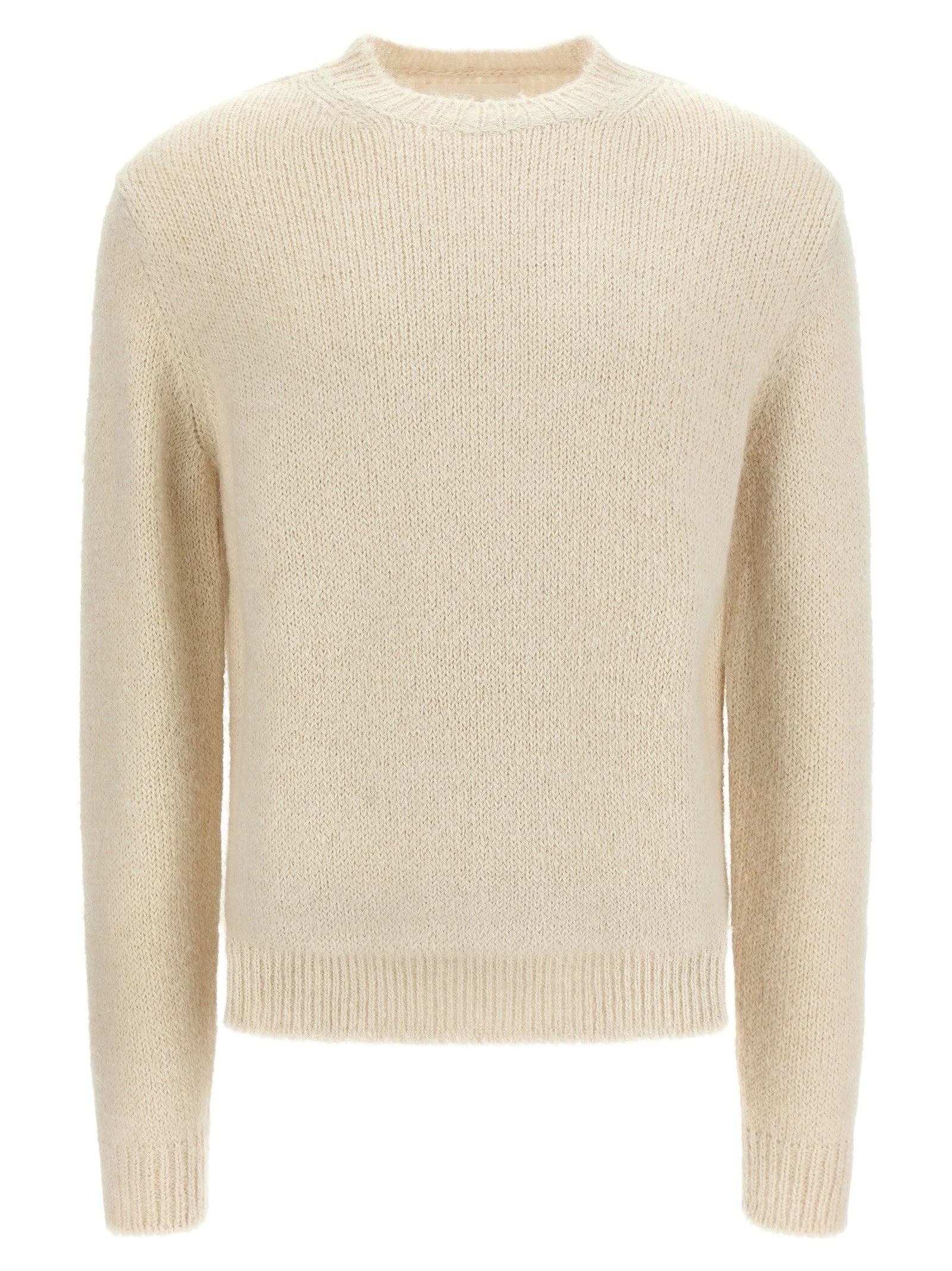 Jil Sander White Alpaca Leather Cardigan - IT52 | XL