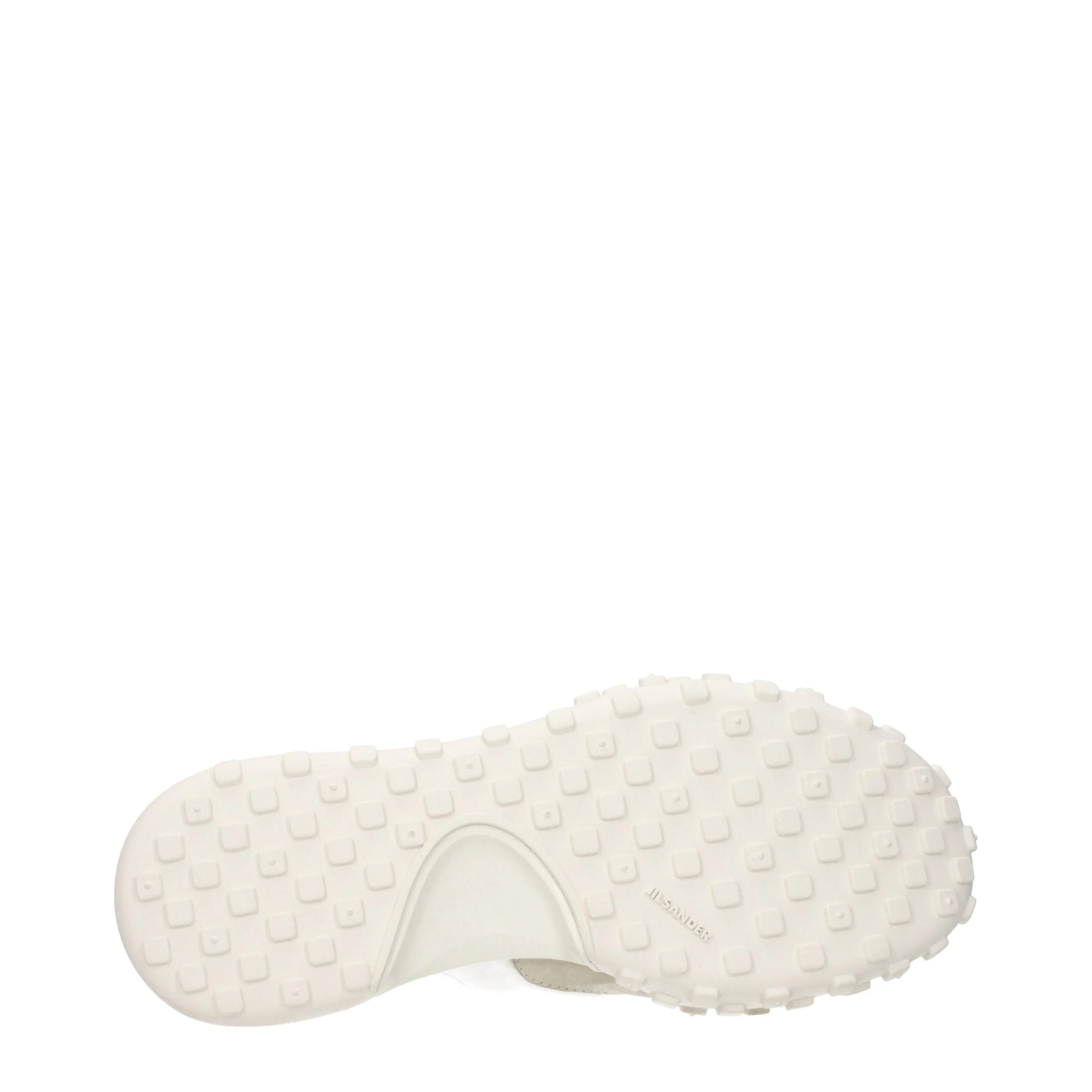 Jil Sander White Fabric High Top Sneakers