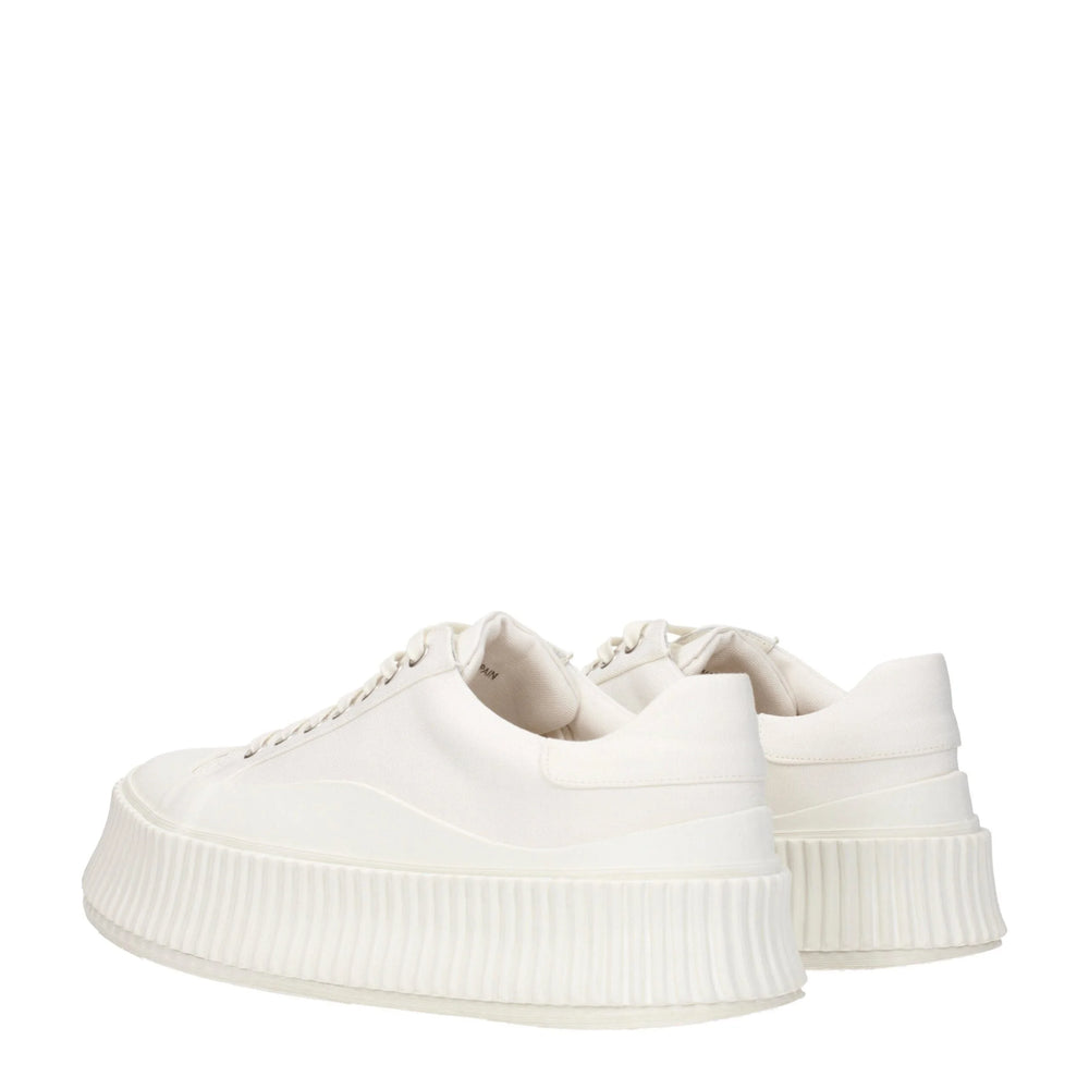 Jil Sander White Fabric Platform Sneakers - EU39/US6 - Sneakers