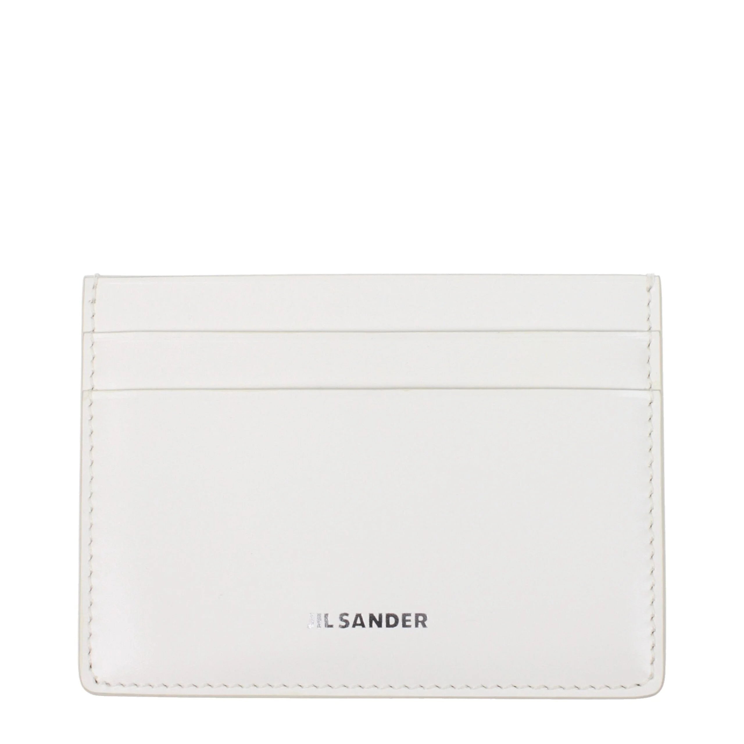 Jil Sander White Leather Cardholders
