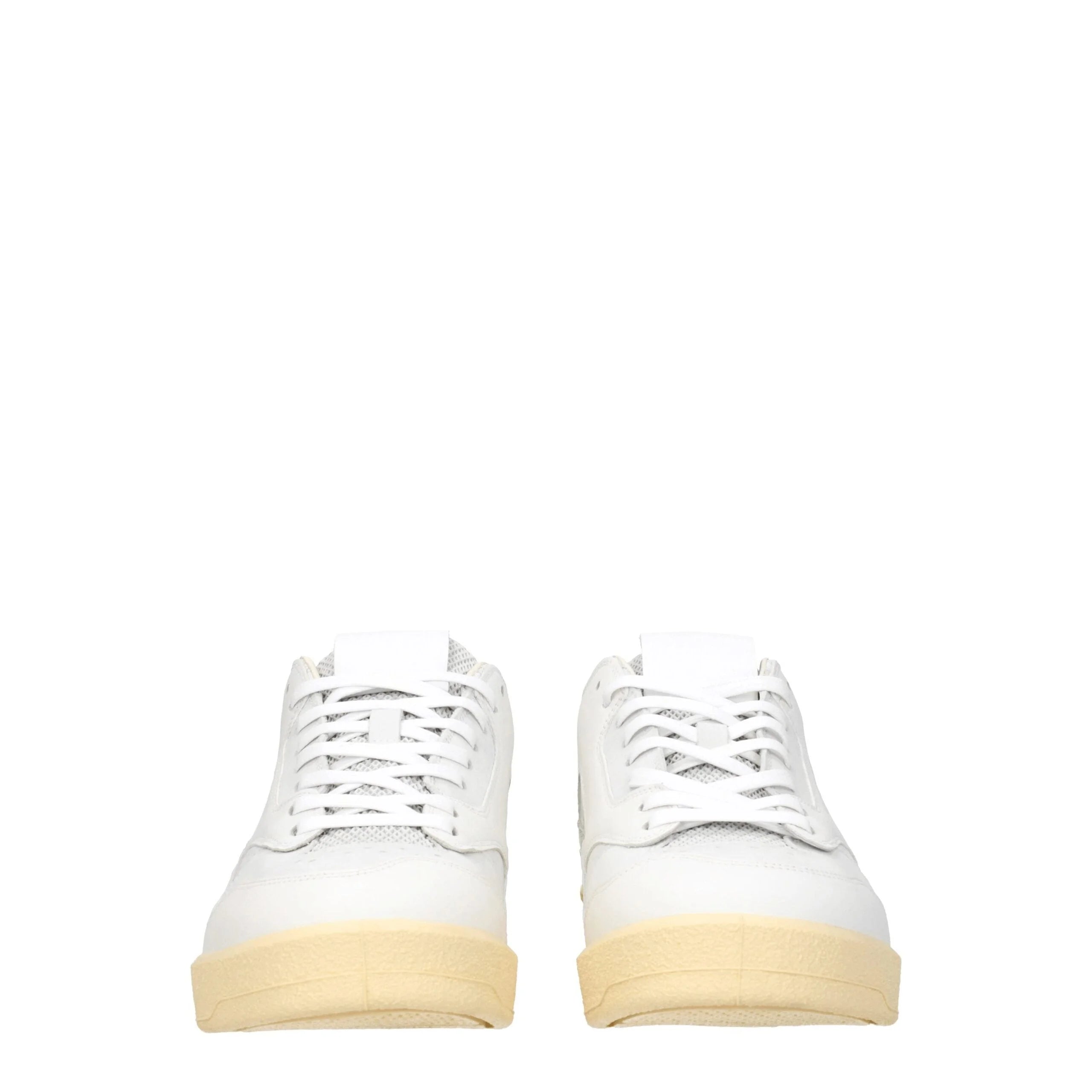 Baskets basses en cuir blanc Jil Sander - EU41/US8