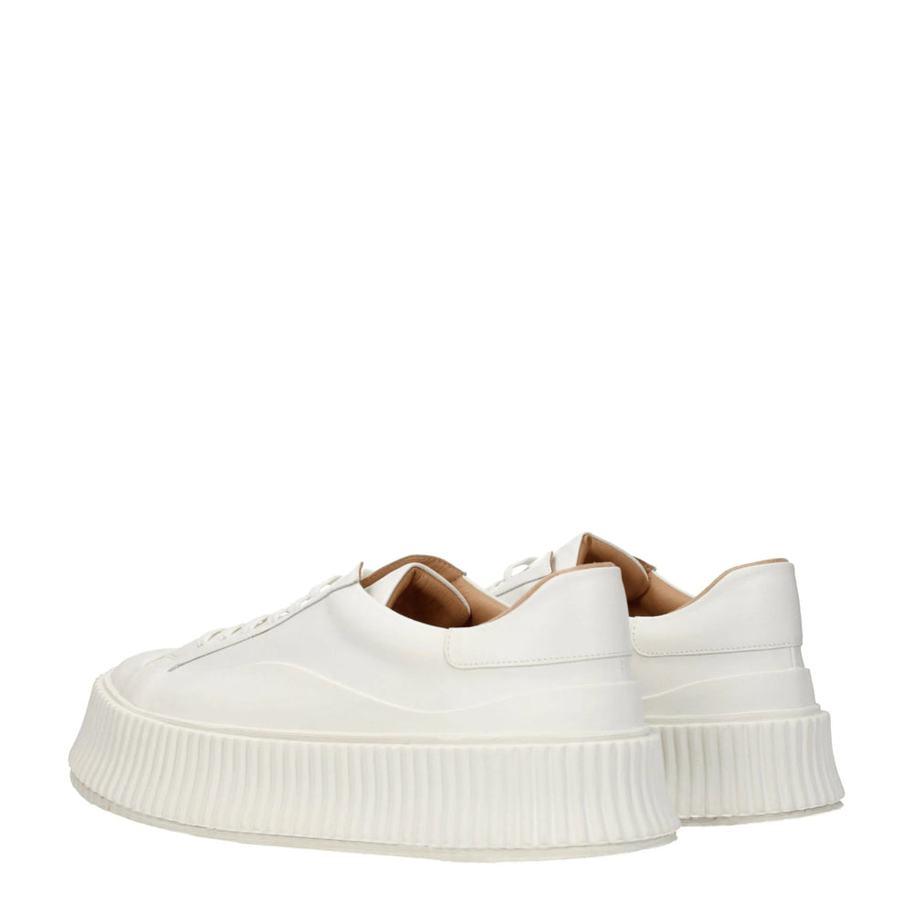Jil Sander White Leather Platform Sneakers - EU40/US10