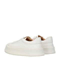 Jil Sander White Leather Platform Sneakers - EU40/US10