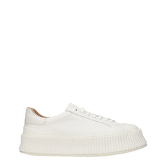 Jil Sander White Leather Platform Sneakers - EU40/US10