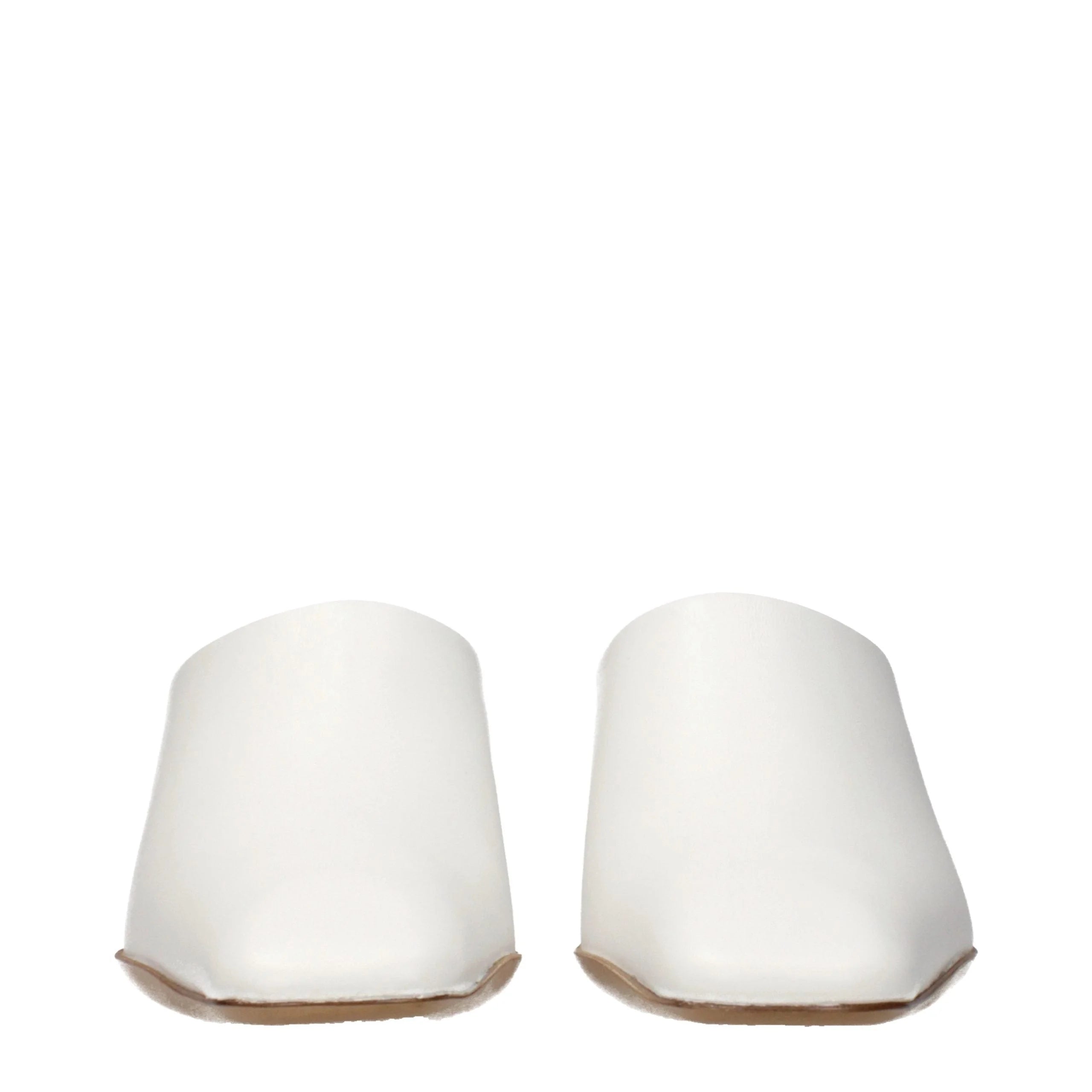 Chinelos de couro branco Jil Sander