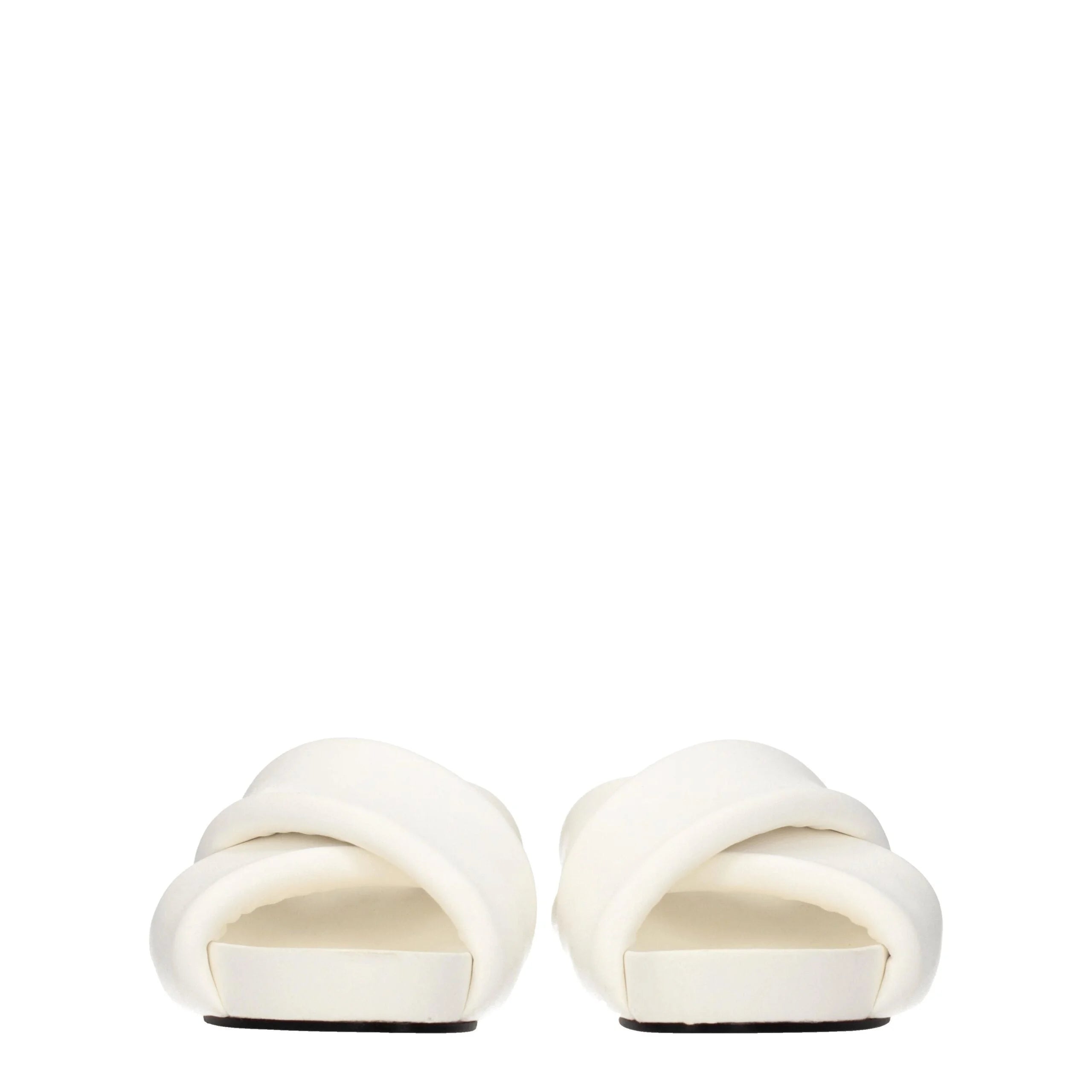 Jil Sander White Leather Slippers Sandals - EU36/US6