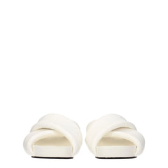 Jil Sander White Leather Slippers Sandals - EU36/US6