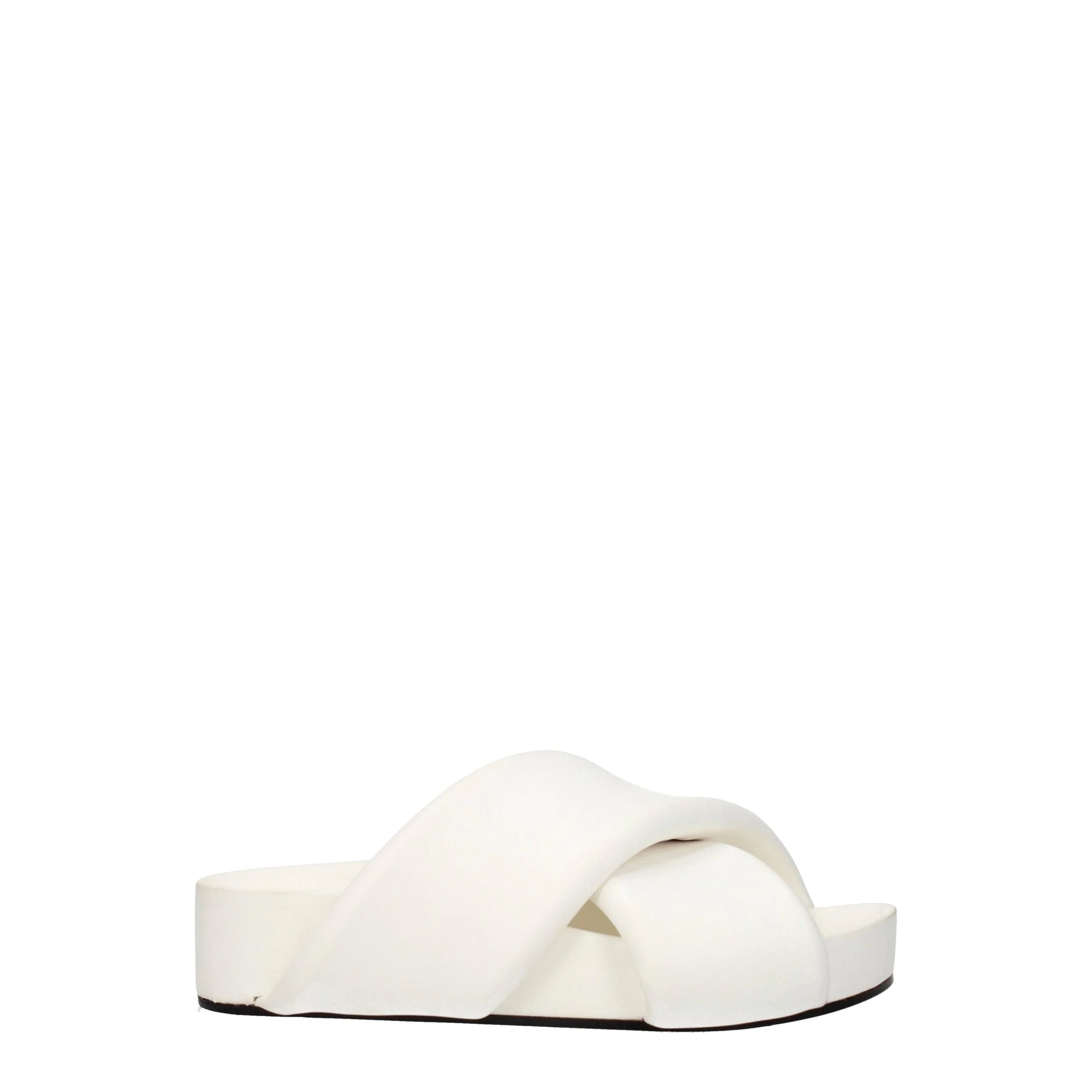 Jil Sander White Leather Slippers Sandals - EU36/US6 - Sandals