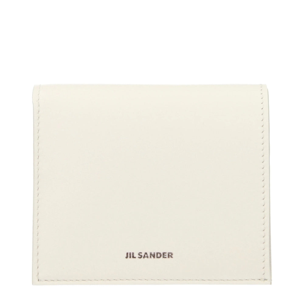Jil Sander White Leather Wallet
