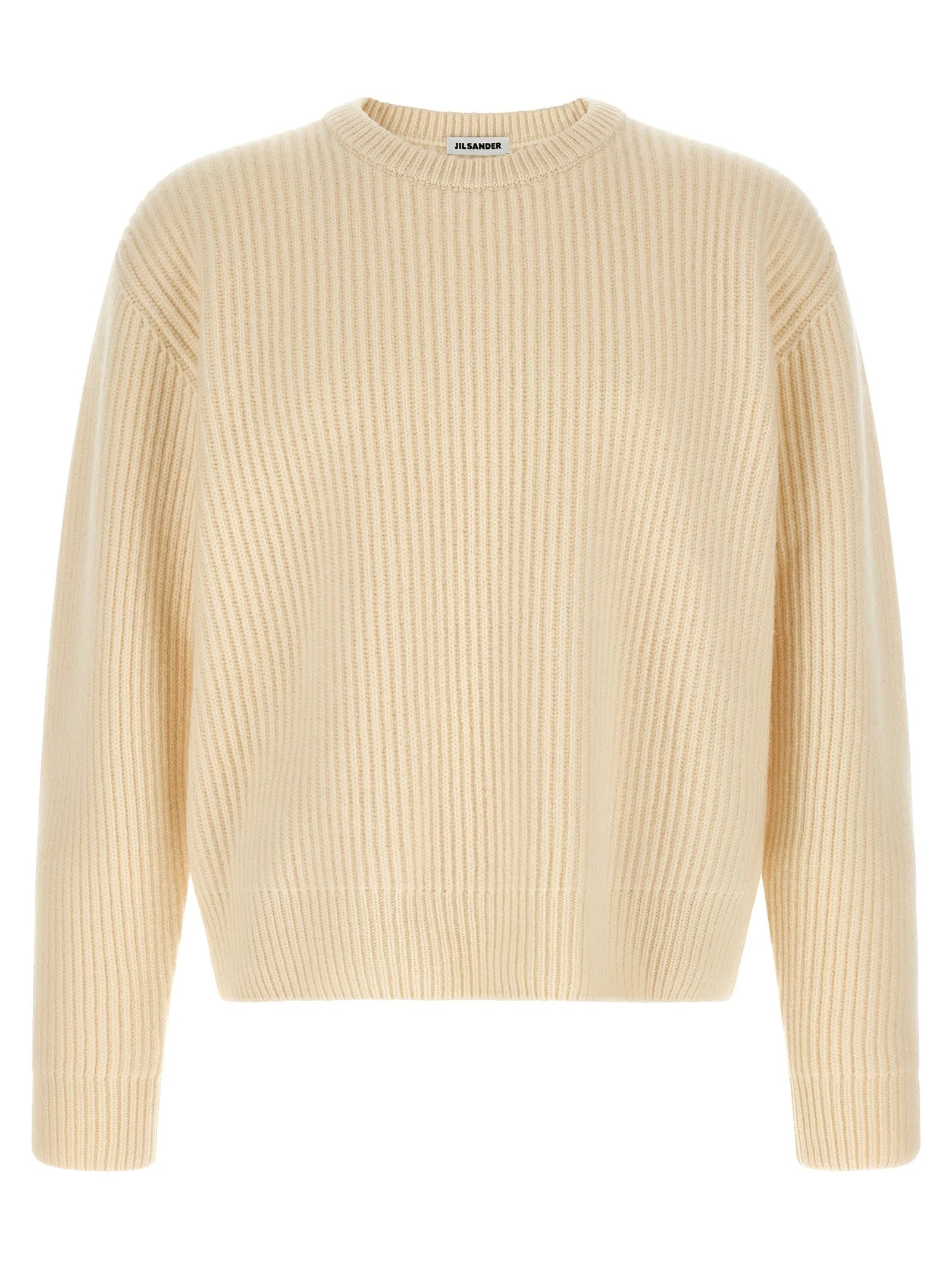 Jil Sander White Wool Cardigan