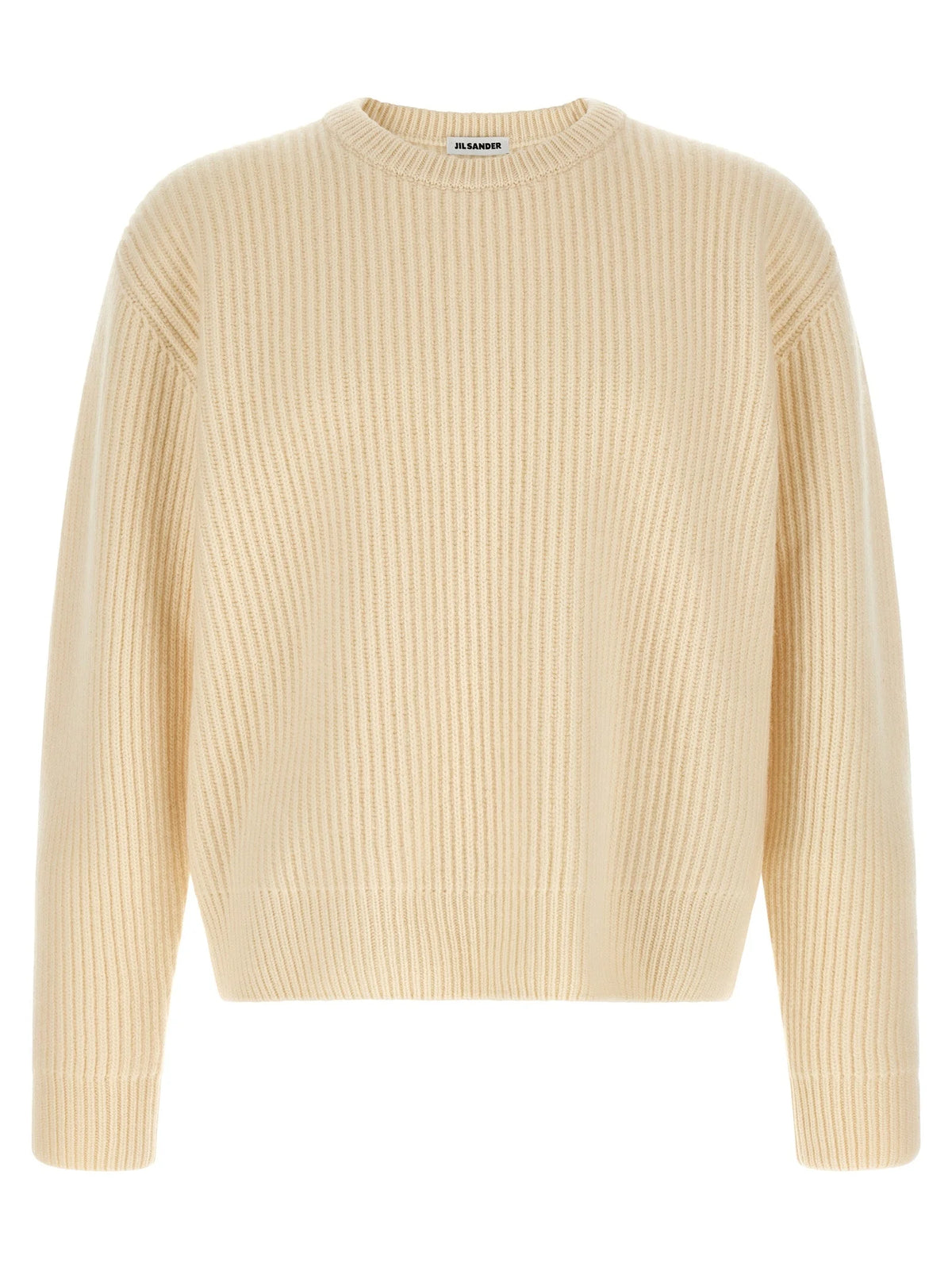 Jil Sander White Wool Cardigan