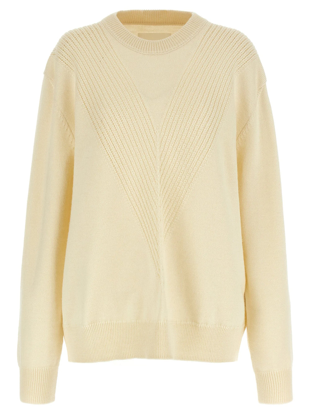 Jil Sander White Wool Cardigan