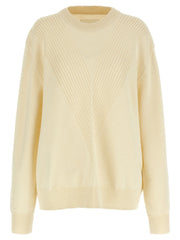 Jil Sander White Wool Cardigan