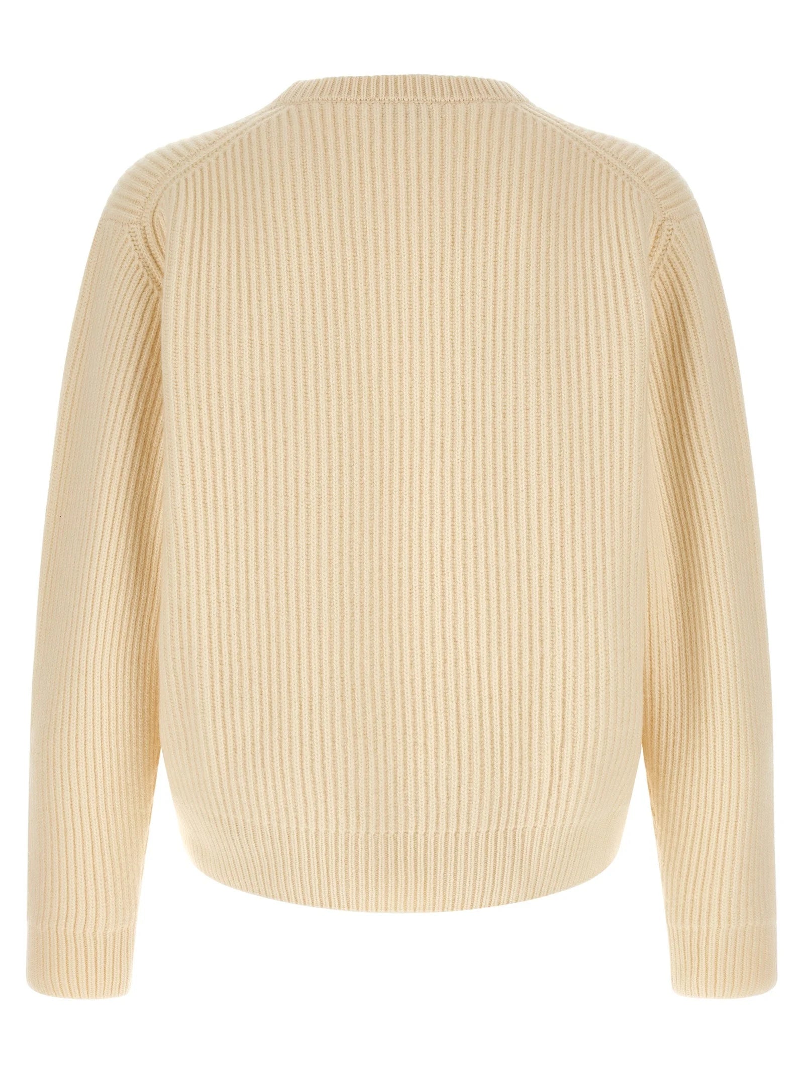 Jil Sander White Wool Cardigan