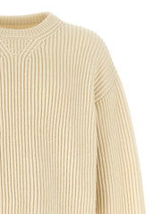 Jil Sander White Wool Cardigan