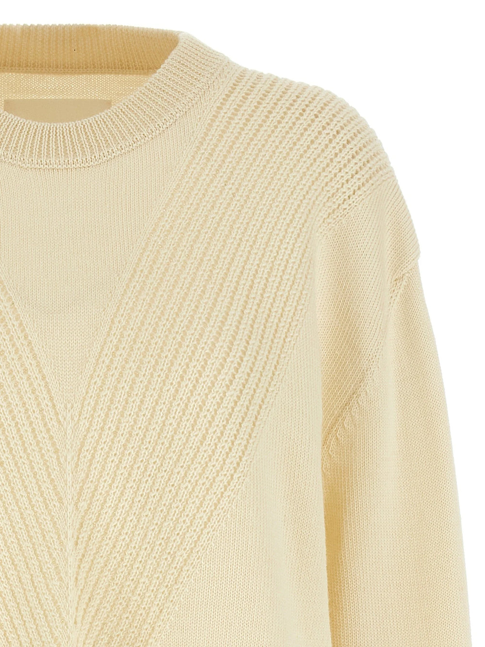 Jil Sander White Wool Cardigan