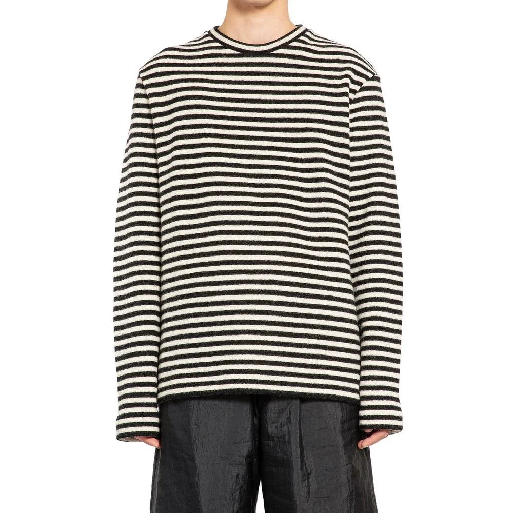 Jil Sander White Wool Long Sleeve T-Shirt - XL