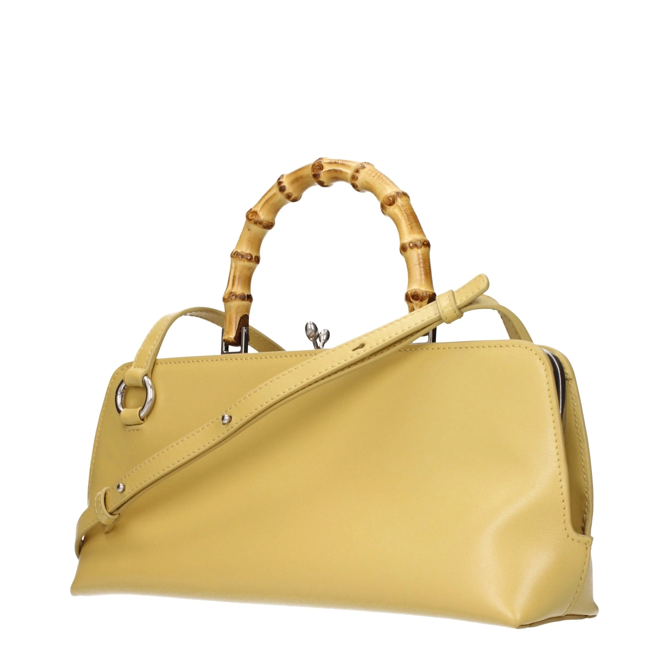 Jil Sander gul skinnveske