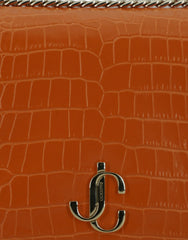Jimmy Choo Amber Orange Leather Shoulder Bag - Shoulder Bags