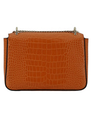 Jimmy Choo Amber Orange Leather Shoulder Bag - Shoulder Bags