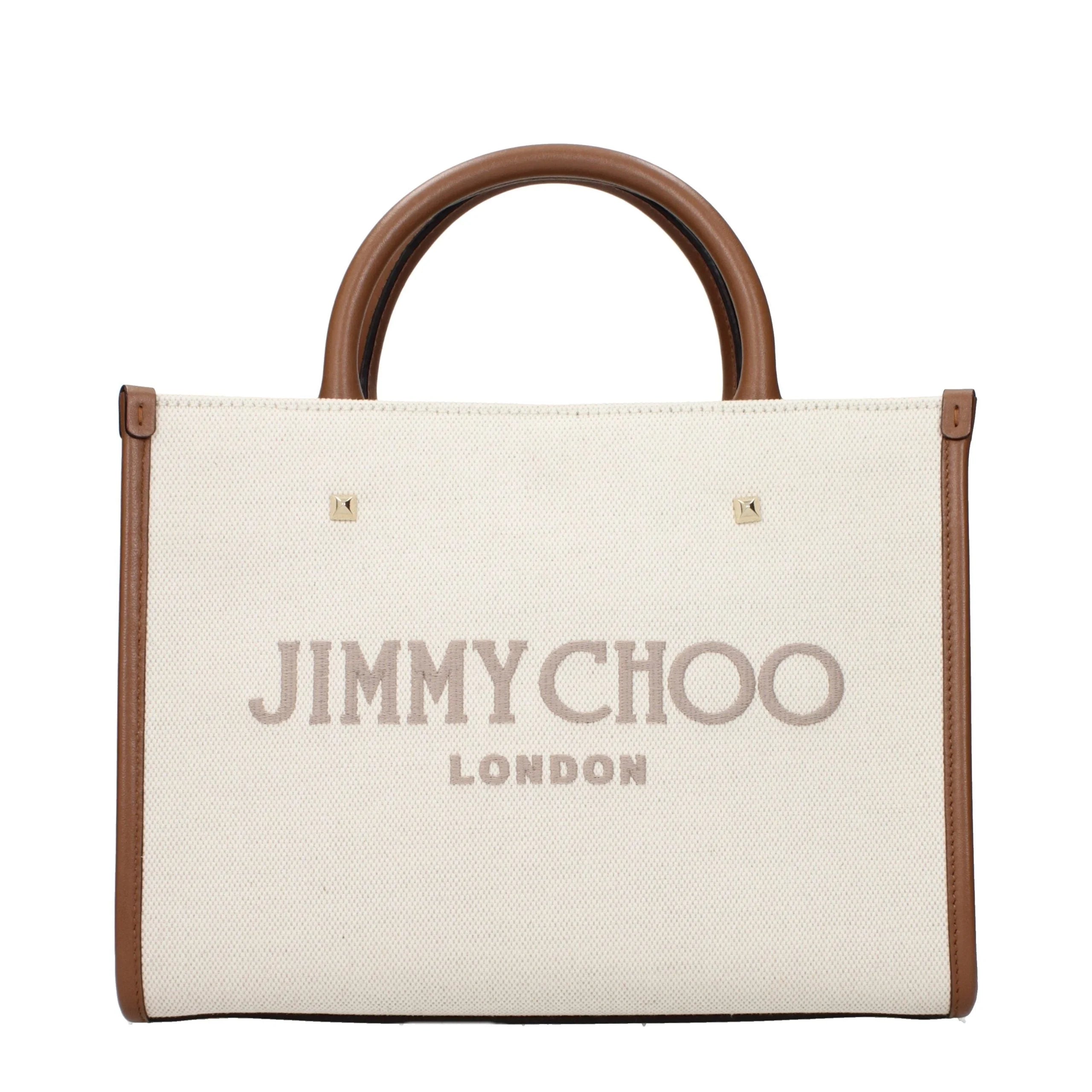 Jimmy Choo Beige Fabric Handbag