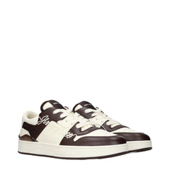 Jimmy Choo Beige Leather Low Top Sneakers