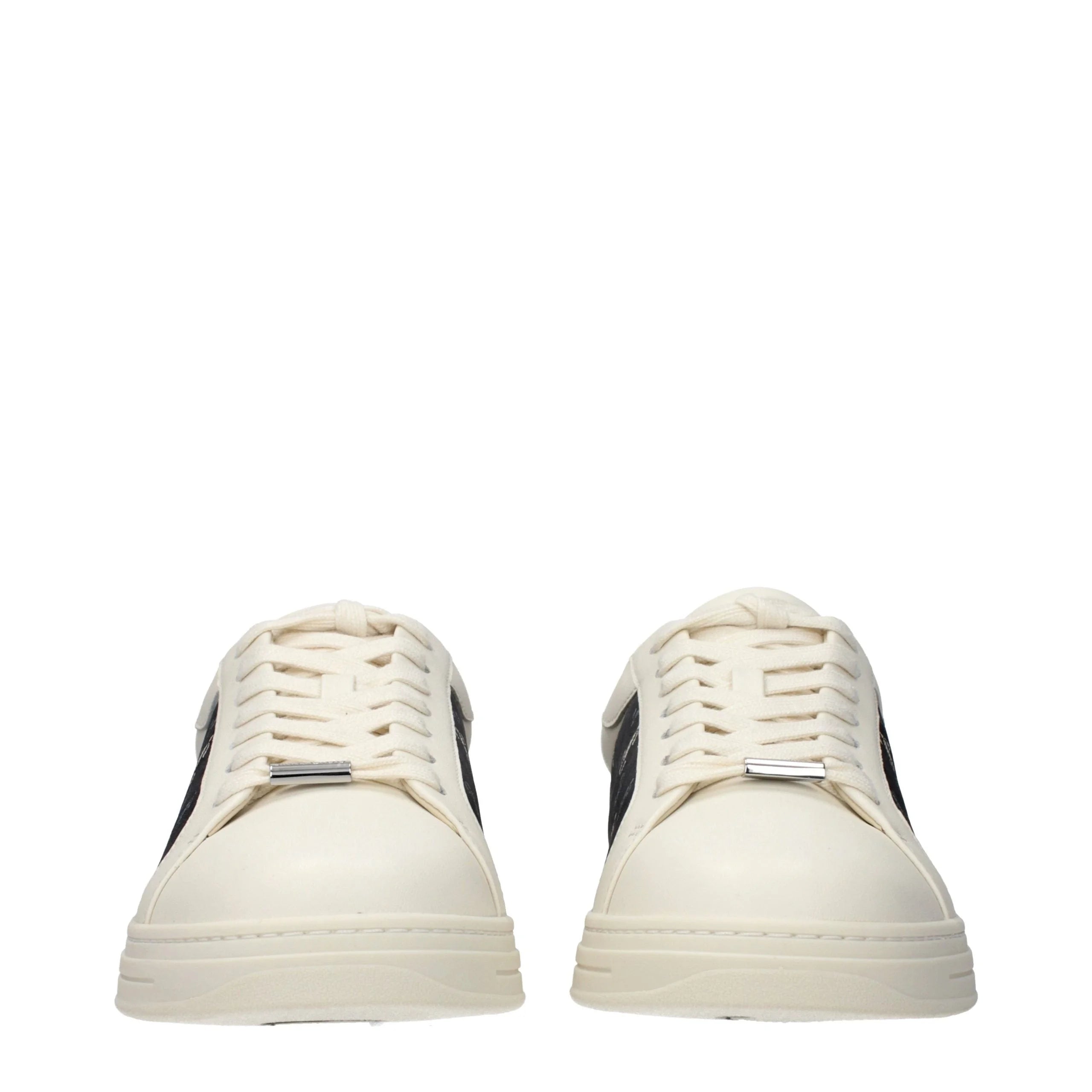 Jimmy Choo Beige Leather Low Top Sneakers