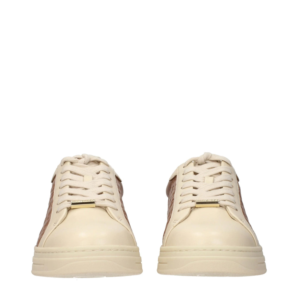 Jimmy Choo Beige Leather Low Top Sneakers