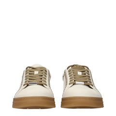 Jimmy Choo Beige Leather Sneakers