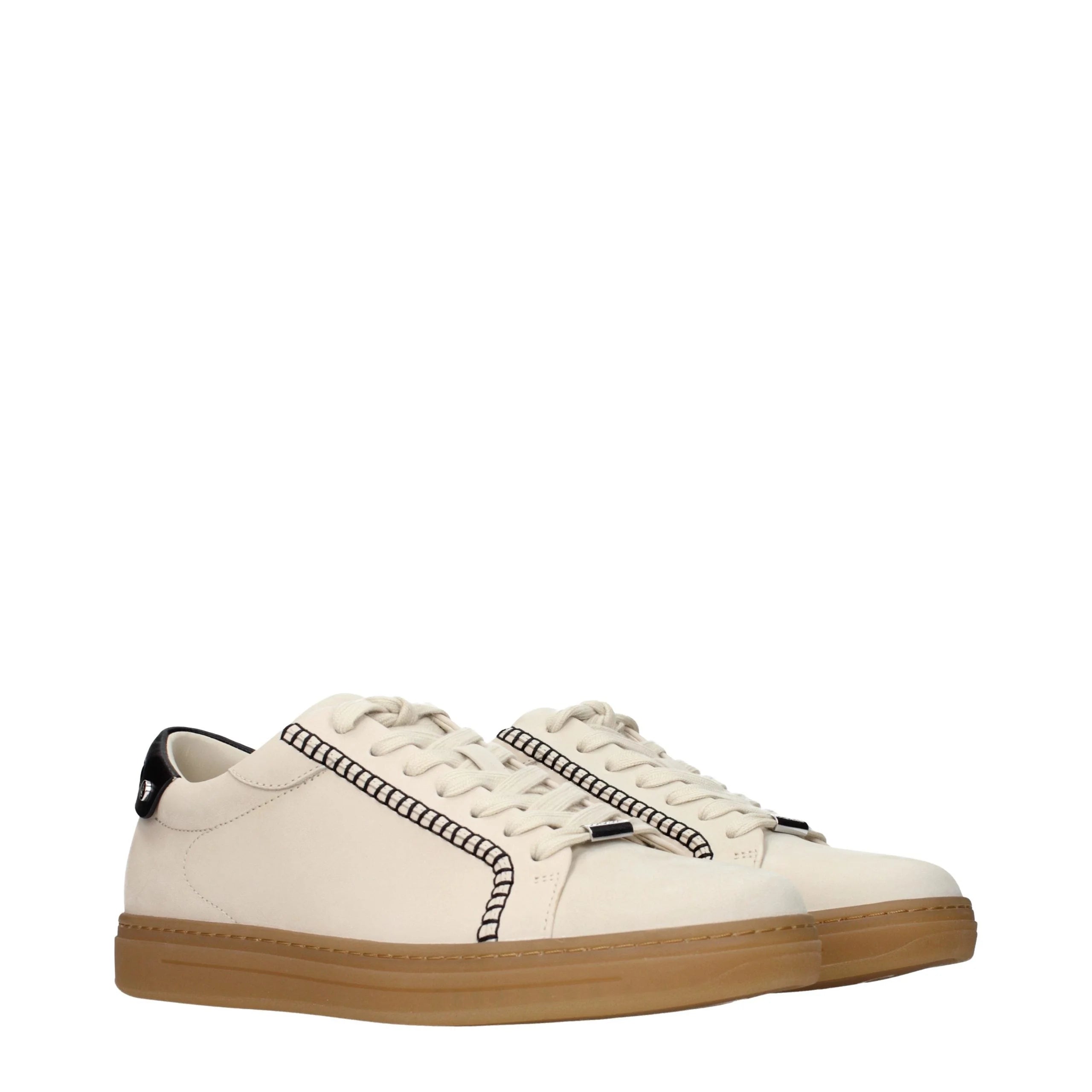 Jimmy Choo Beige Leather Sneakers