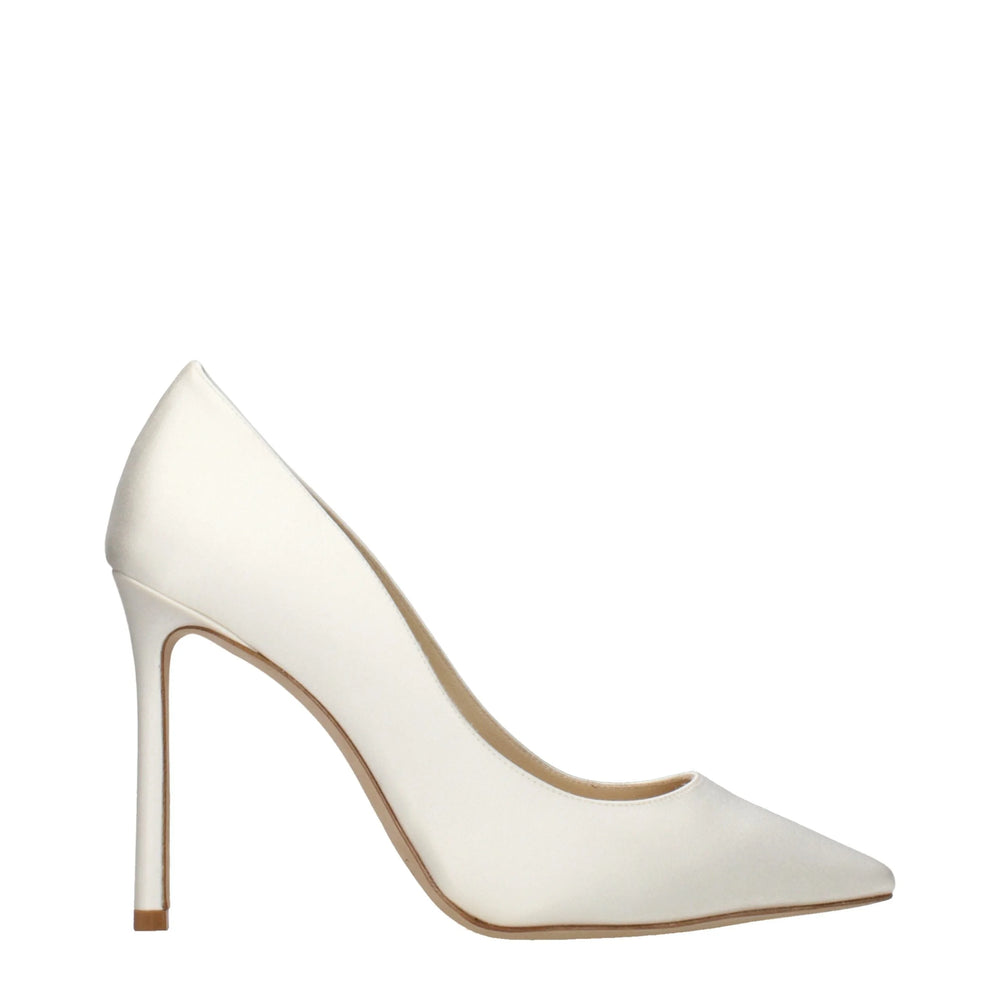 Zapatos de tacón plataforma satén beige Jimmy Choo