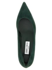 Jimmy Choo Bicolor Leather Mid Heel Pumps