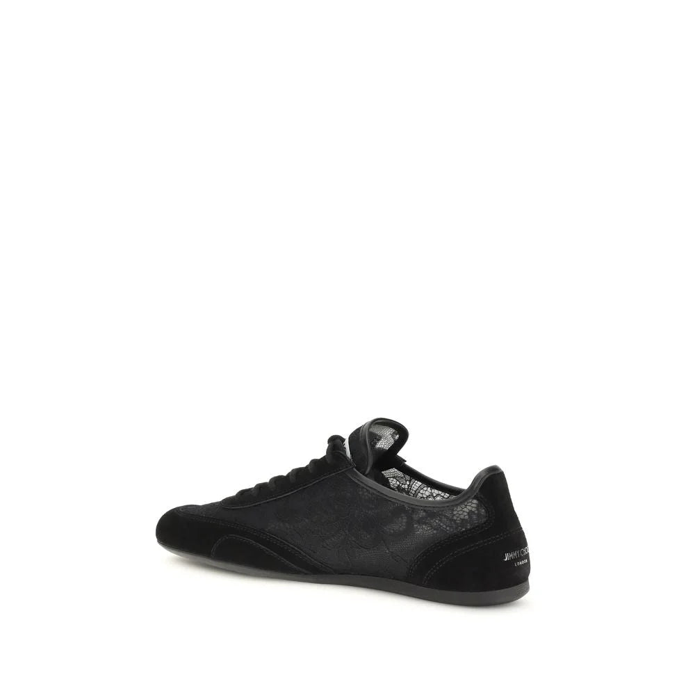 Jimmy Choo Black Calf Leather Bos Taurus Athletic Sneakers