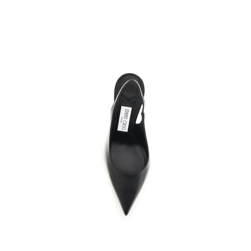 Jimmy Choo Μαύρες Ανδρικές Πόμπες με Πλατφόρμα από Δέρμα Τελεθίου Bos Taurus
