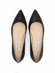Jimmy Choo Černé botilky z hrubé lesklé tkaniny Alina