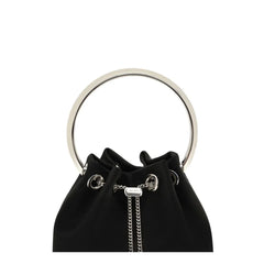 Jimmy Choo Black Cotton Shoulder Bag