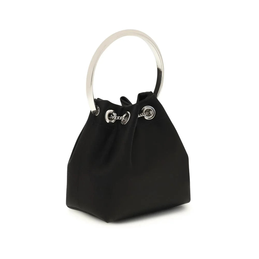 Jimmy Choo Black Cotton Shoulder Bag