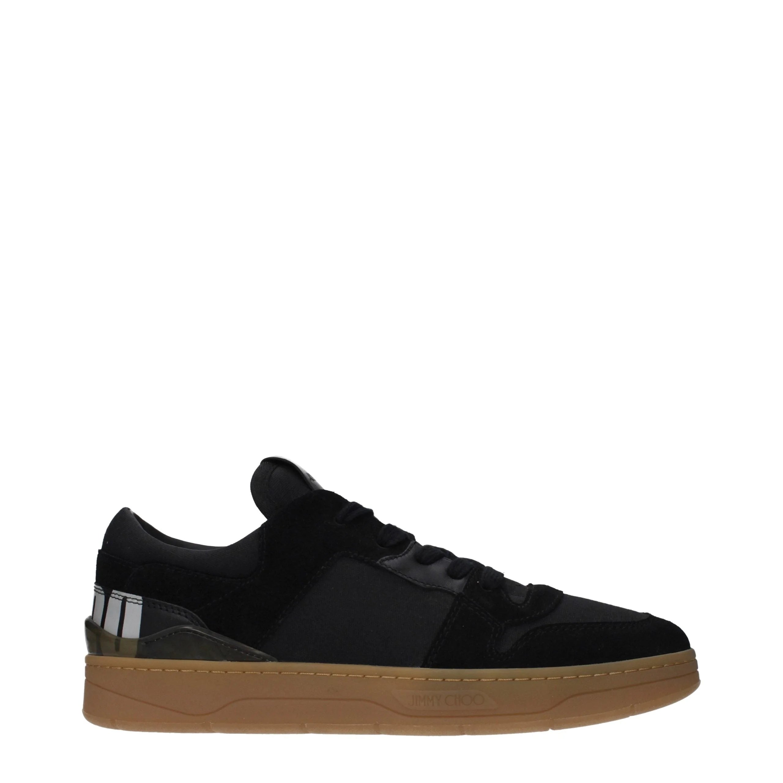 Jimmy Choo Black Fabric Low Top Sneakers