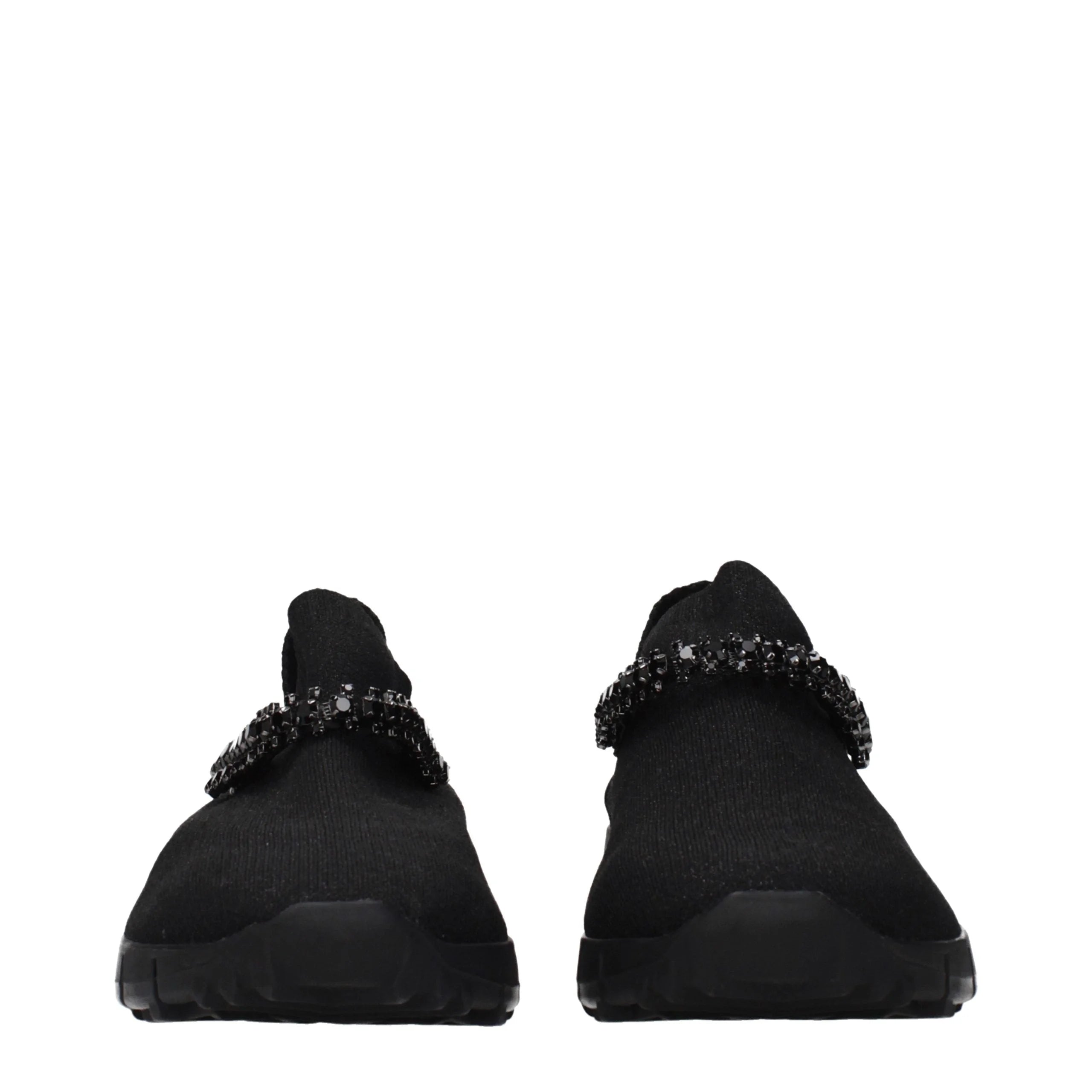 Jimmy Choo Czarne Tkaninowe Mokasyny - EU37/US7