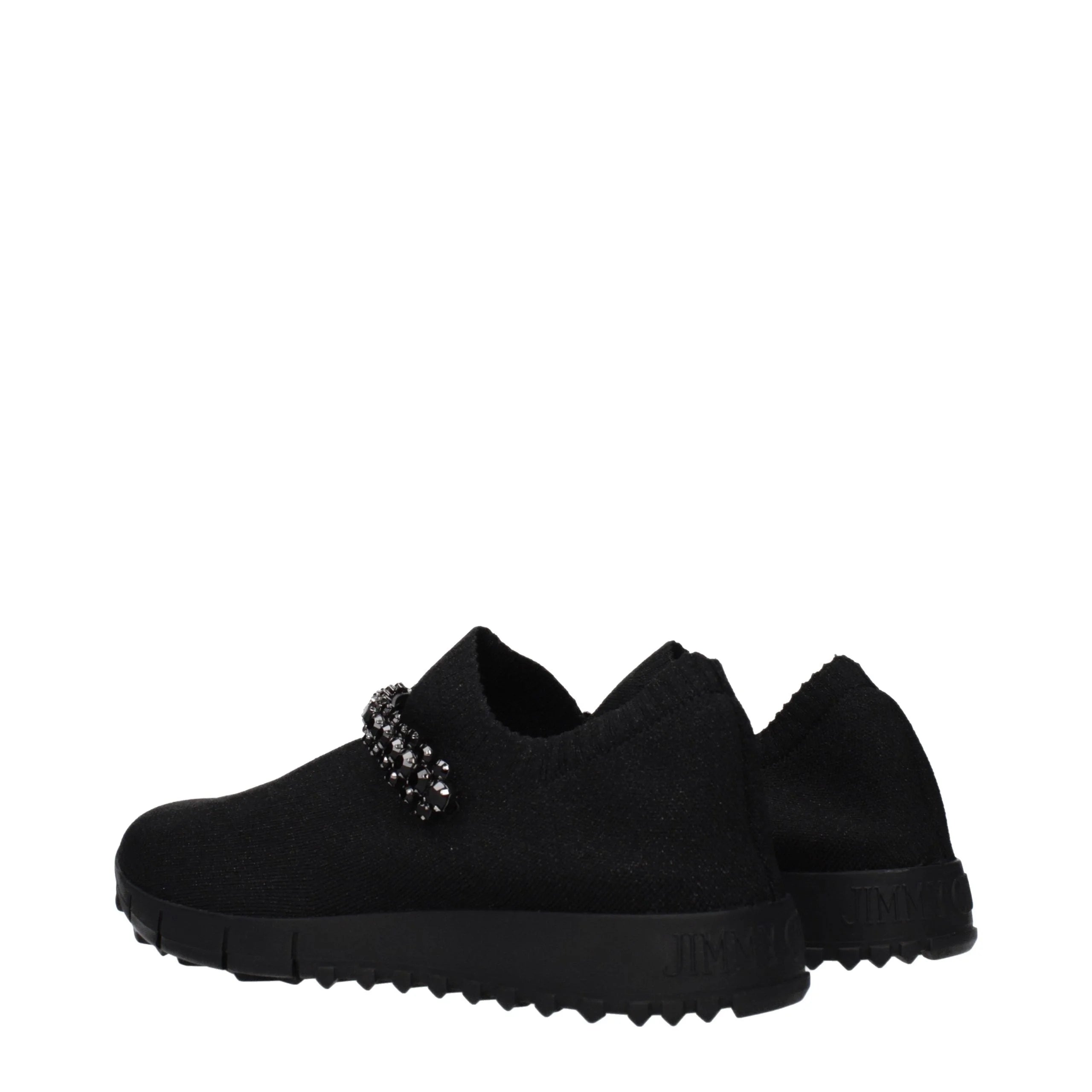 Jimmy Choo Czarne Tkaninowe Mokasyny - EU37/US7
