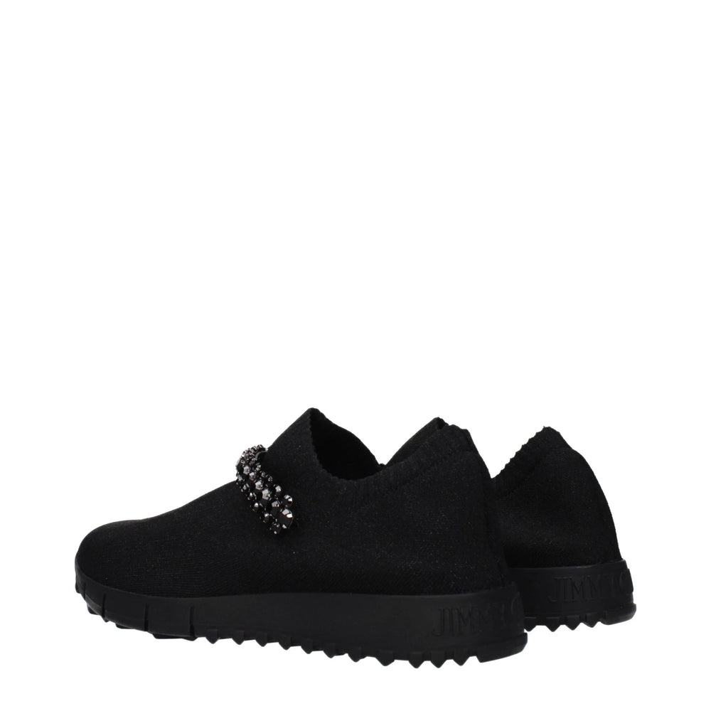 Jimmy Choo Czarne Tkaninowe Mokasyny - EU37/US7