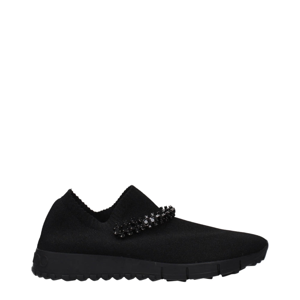 Jimmy Choo Czarne Tkaninowe Mokasyny - EU37/US7