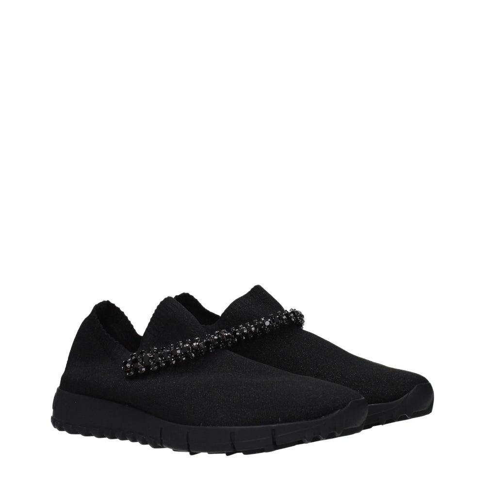 Jimmy Choo Czarne Tkaninowe Mokasyny - EU37/US7