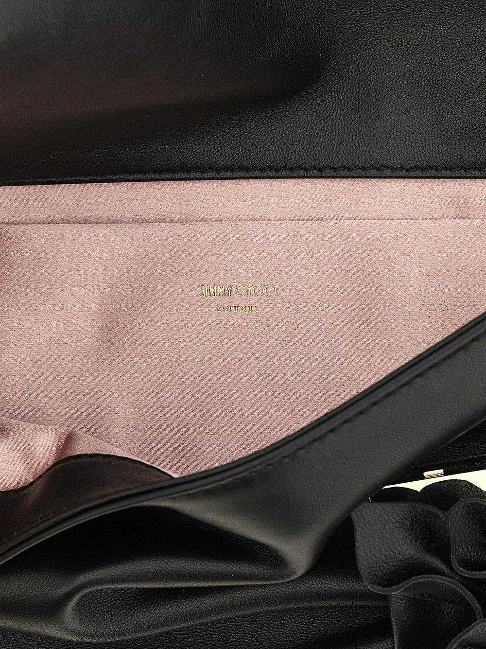Jimmy Choo Black Lamb Leather Clutch Bag